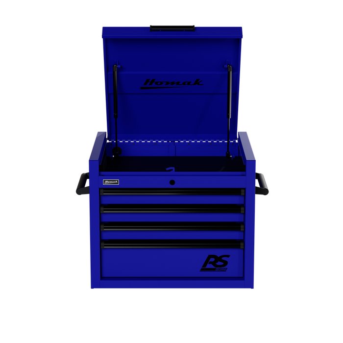 Homak 27" RS Pro 4-Drawer Top Chest in Rally Sport Blue