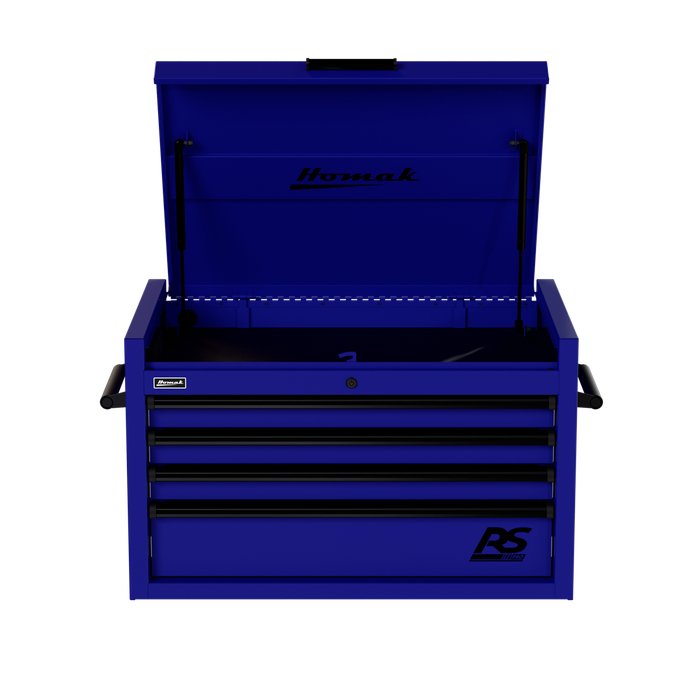 Homak 36" RS Pro 4-Drawer Top Chest in Rally Sport Blue
