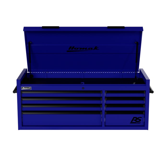 Homak 54" RS Pro 8-Drawer Top Chest in Rally Sport Blue
