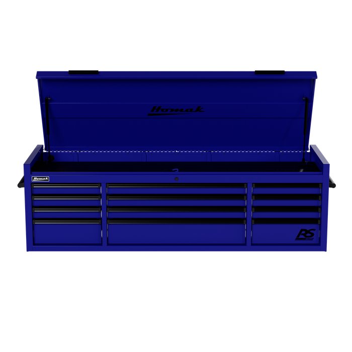 Homak 72" RS Pro 12-Drawer Top Chest in Rally Sport Blue