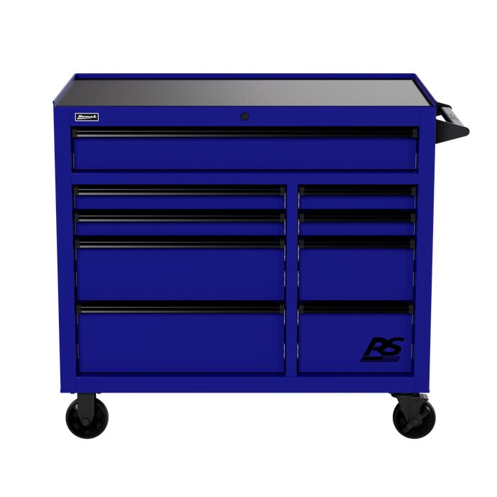 Homak 41" RS Pro 9-Drawer Rolling Cabinet in Rally Sport Blue