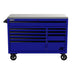 Homak 54" RS Pro 10-Drawer Rolling Cabinet with Stainless Steel Top in Rally Sport Blue