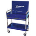 Homak 32-Inch Pro Series 1-Drawer Flip-Top Service Cart with Locking Lid in Rally Sport Blue