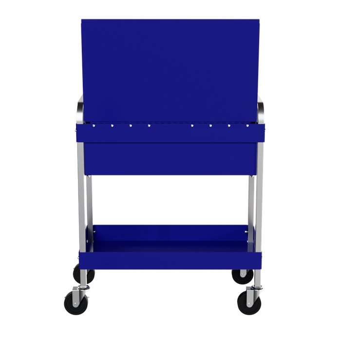 Homak 34-Inch 1-Drawer Flip-Top Service Cart with Lockable Lid in Rally Sport Blue, alternate view