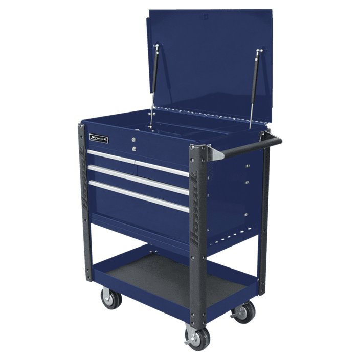 Homak Pro Series 35" Flip-Top Roll-Around, Rally Sport Blue Finish
