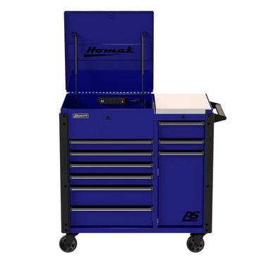 Rally Sport Blue 44-Inch RS Pro Powered Service Cart by Homak