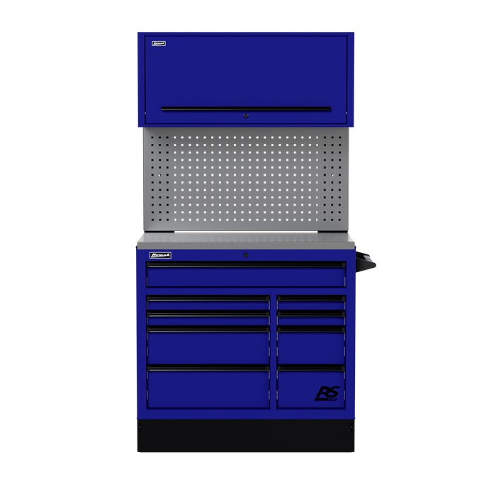 Homak 41" CTS Combo in Rally Sport Blue with Toolboard Backsplash