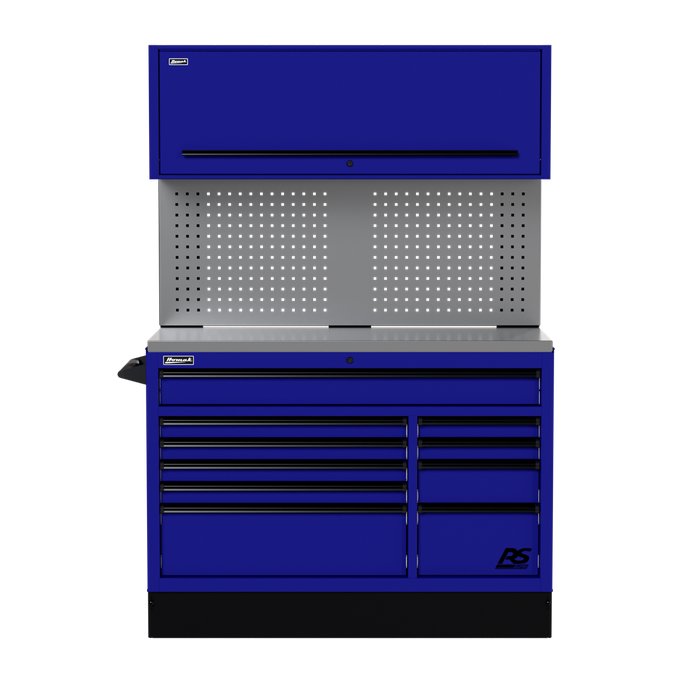 Homak 54-Inch CTS Combo in Rally Sport Blue with Toolboard Backsplash