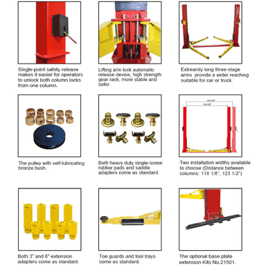 BP-12 features safety release, long 3-stage arms