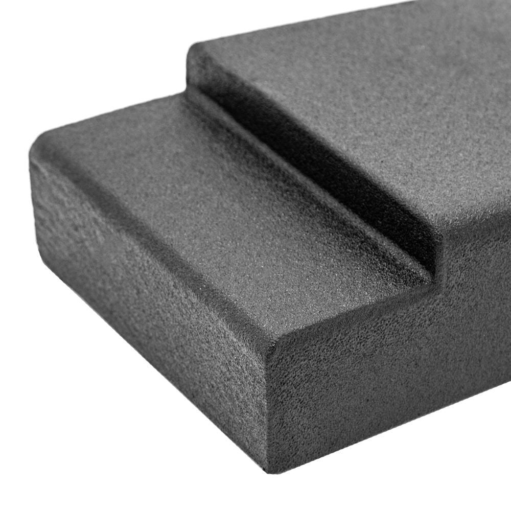 Close view of the notched step end on a Race Ramps compact tow ramp