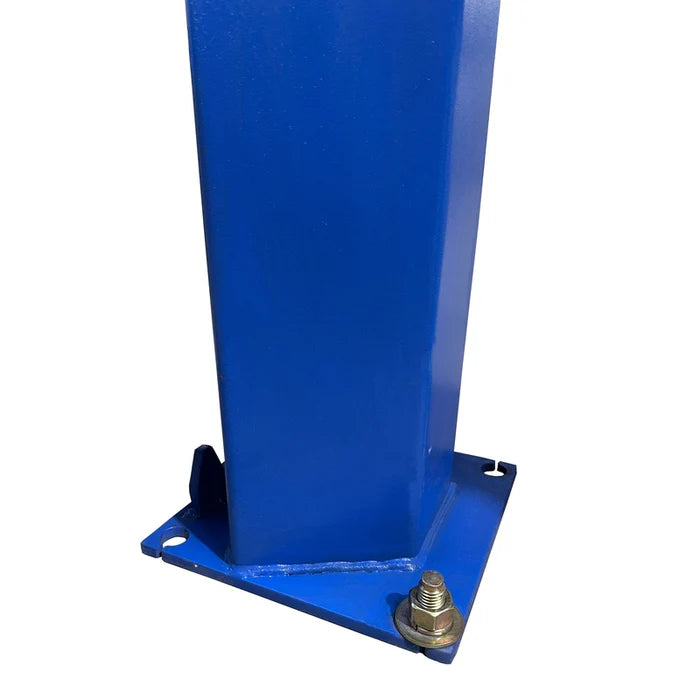 Base plate and anchor bolt securing Tuxedo FP14K 4 post lift column