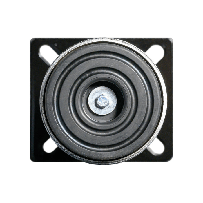 Bottom view of Dragonfire leveling foot showing round rubber pad and base DFT-WB-6PF
