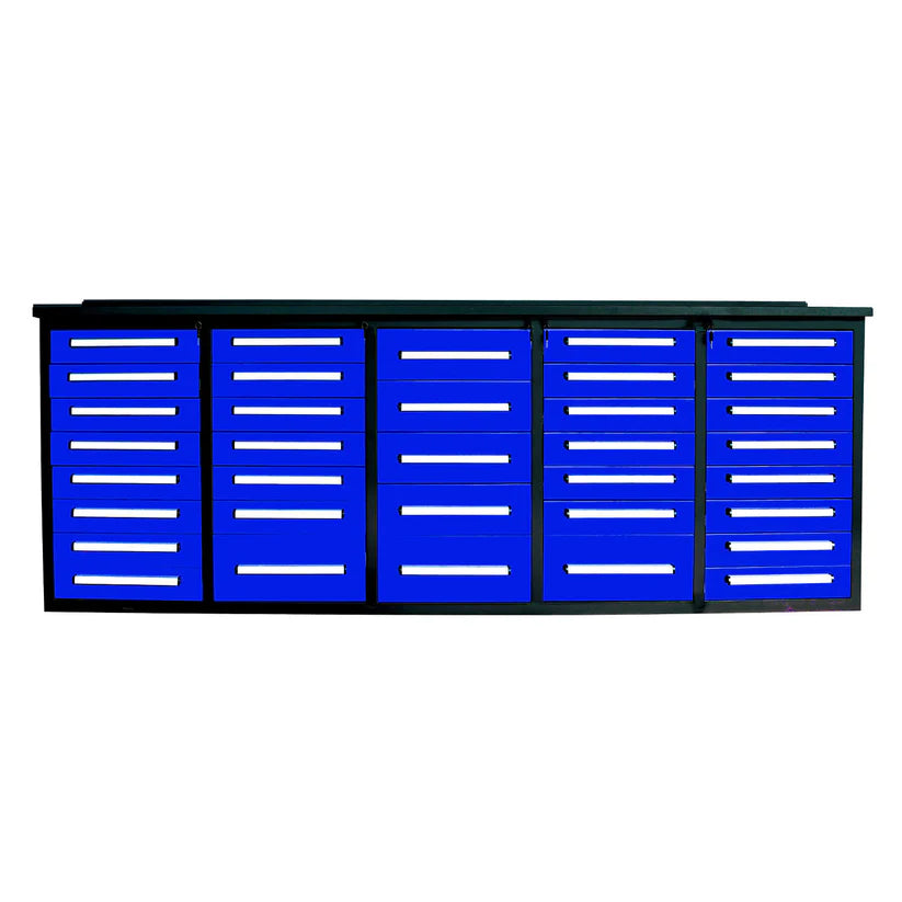 Chery Industrial 10ft 35 drawer workbench SUIWB1035BL01 in blue for garage tool storage