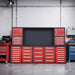 Chery Industrial 10ft workbench cabinet installed in a professional workshop environment