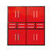 Chery Industrial 7ft garage storage cabinet system in red with 8 drawers and 4 cabinets WW000213