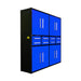Chery Industrial 7ft steel garage storage cabinet WW000213 shown from side angle in blue finish