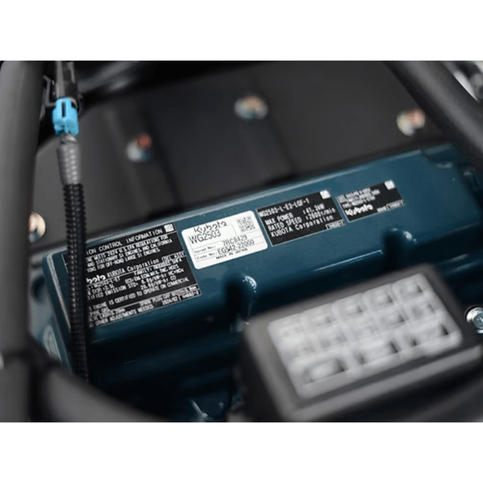 Close-up of Kubota WG2503 engine installed in Ekko EK25TLP forklift – clean, efficient, and durable