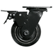 Close up of locking swivel caster wheel for Dragonfire workbench kit DFT-WB-6PC
