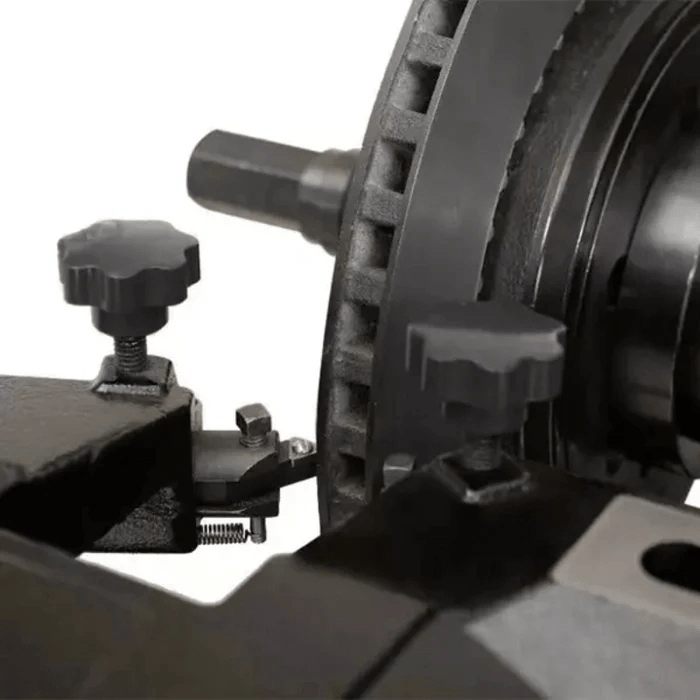 Closeup view of the Katool RL-8500 Heavy-Duty Brake Lathe Machine