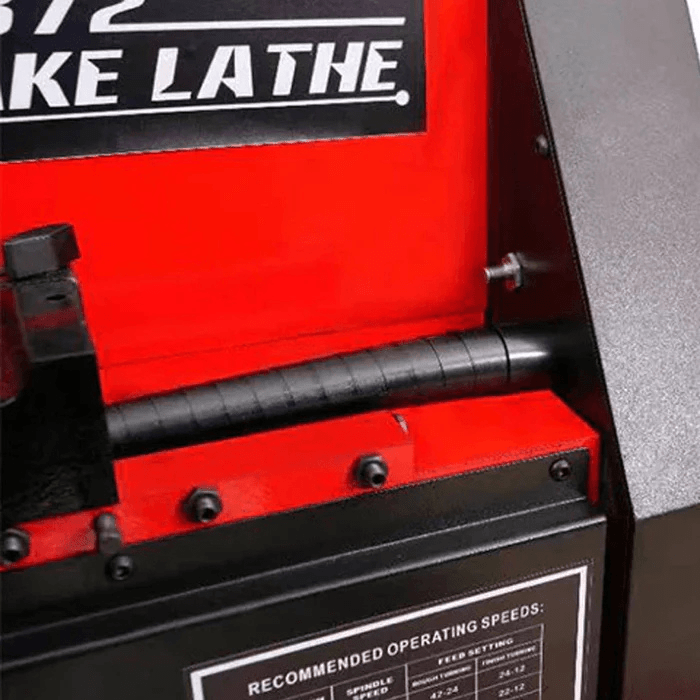 Closeup view of the front side of the Katool C9372 Brake Lathe