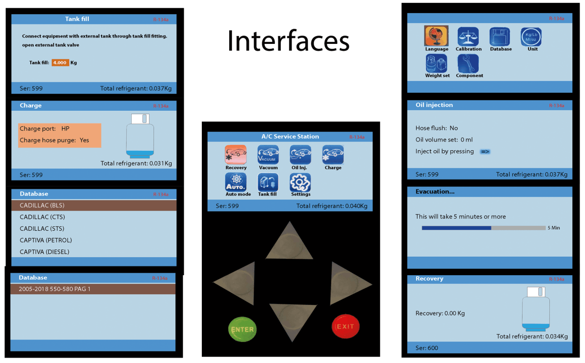 Control panel for the AC900