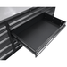 Deep drawer interior on the gray Dragonfire Pro Series DFT-WB-17 showing wide storage space and heavy duty slides