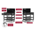 Diagram of the Heavy-Duty Mobile Workstation by Luxor with different parts labeled