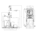 Dimensional blueprint of the Ekko EK18RR-196Li electric reach truck including mast height, turning radius, and fork reach measurements