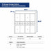 Dimensions diagram for 7ft garage storage cabinet system with 8 drawers and 4 cabinets WW000213