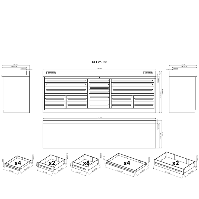 Dragonfire DFT-WB-20 workbench spec sheet
