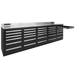 Dragonfire DFT-WB-30 gray 30 drawer workbench showing slide out side tray and stainless top