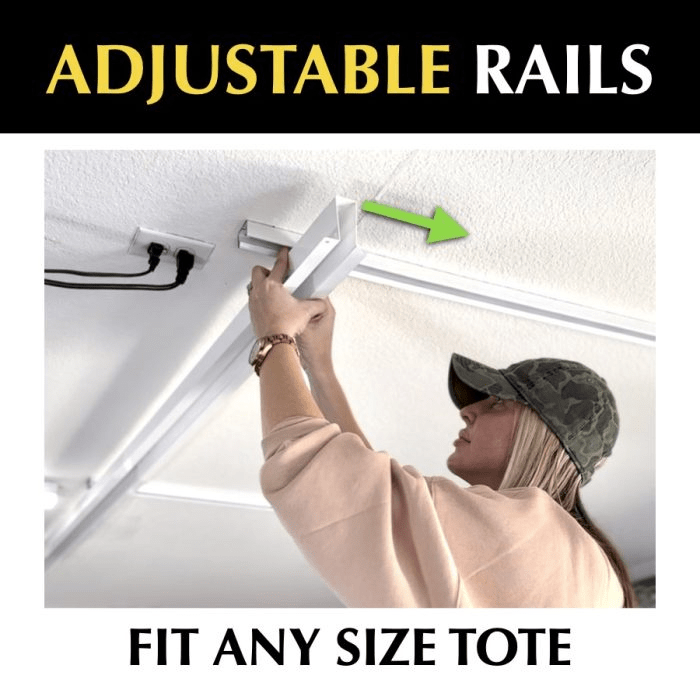 Demonstrating how easy it is to use the adjustable rails on the  EZ glide tote slide pro