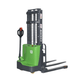 EKKO EB13C-138Li lithium electric straddle stacker with 138 inch lift height and adjustable forks