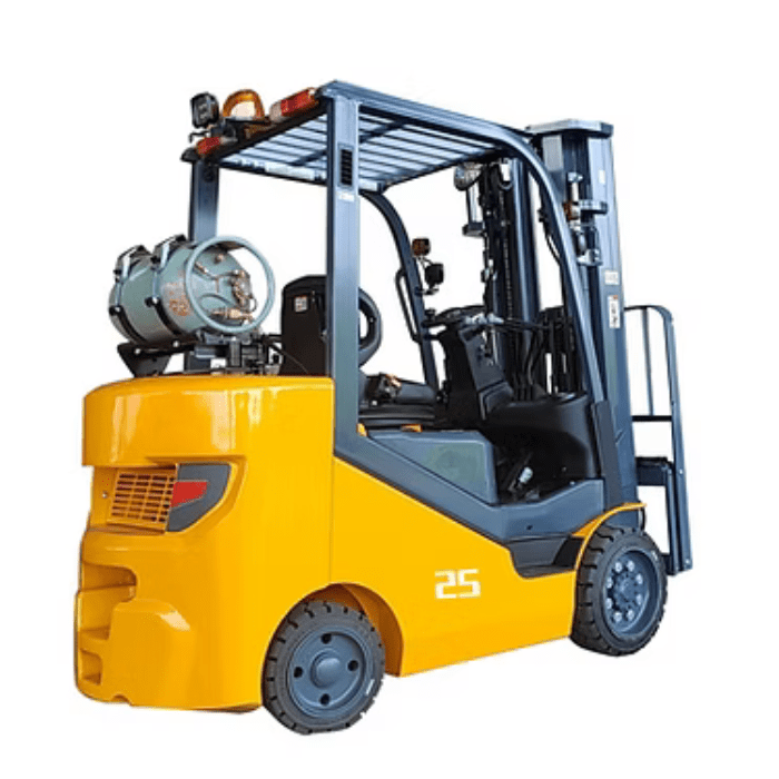 Ekko Lifts EK25CLP LPG forklift with 5,000 lb capacity, safety lights, and ergonomic operator station