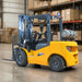 Ekko Lifts EK30LP 6,000 lb LPG forklift parked in a warehouse aisle, designed for indoor and outdoor material handling
