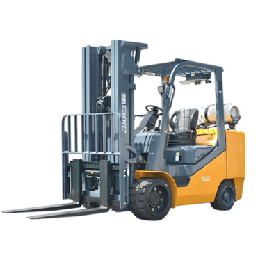 Ekko Lifts EK50LP forklift with 10,000 lb capacity, dual propane tanks, and high-clearance mast for heavy-duty applications