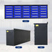 Front back and side views of Chery Industrial 10 foot garage storage cabinet