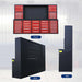 Front back and side views of Chery Industrial 10ft garage storage cabinet system