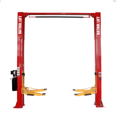 Front side view of the Katool M110 2 Post Car Lift