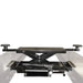 Front view of Atlas XH-PROJACK35 rolling bridge jack for 4-post lifts, featuring hydraulic design and adjustable lift pads.