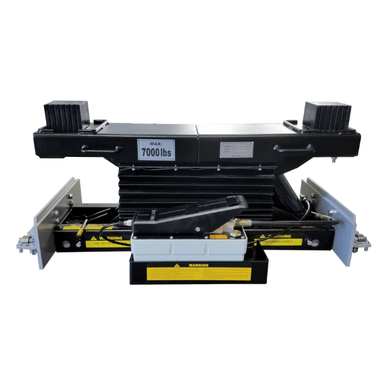 Front view of iDEAL RAJ-7K-H 7,000 lb rolling bridge jack with hydraulic system