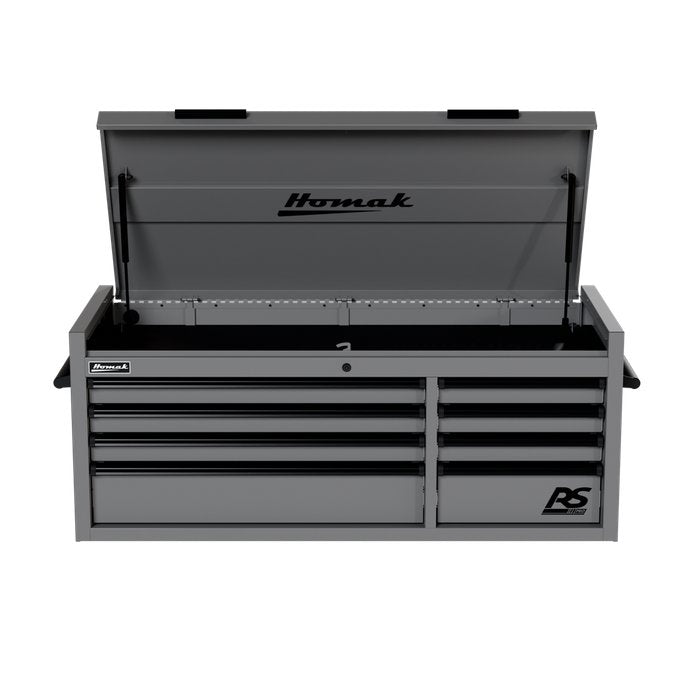 Homak 54" RS Pro 8-Drawer Top Chest in Battleship Gray