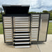 Garage tool cabinet with multiple drawers open to show storage capacity from Chery Industrial