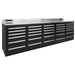 Gray Dragonfire DFT-WB-30 30 drawer 9 foot shop workbench with stainless worktop