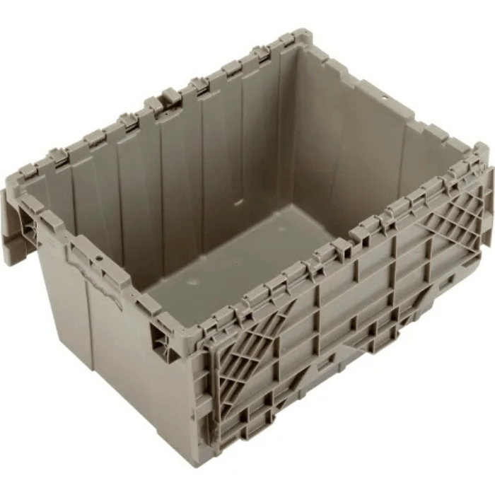 Gray tote with top open for the Auxx-Lift