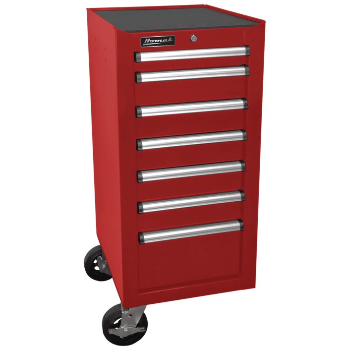 Homak 18" H2Pro 7-Drawer Bolt-On Side Cabinet in Fury Red