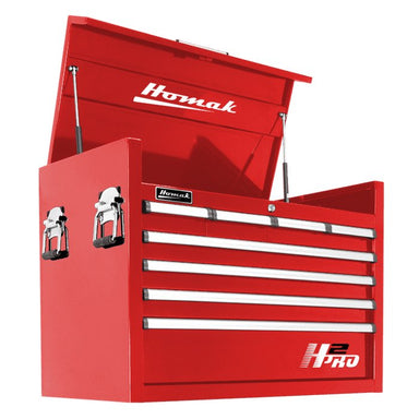Fury Red 36-Inch H2Pro 8-Drawer Top Chest by Homak