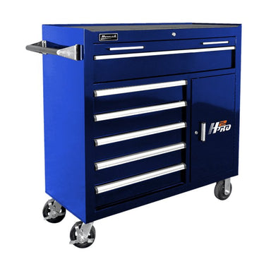 Homak 41" H2Pro 6-Drawer Roller Cabinet in Blue