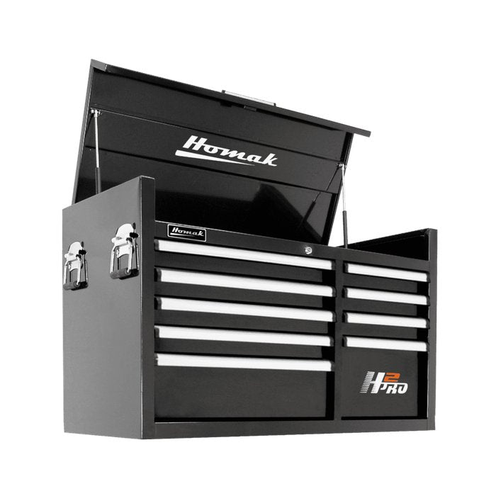 Homak 41" H2Pro 9-Drawer Top Chest in Midnight Black