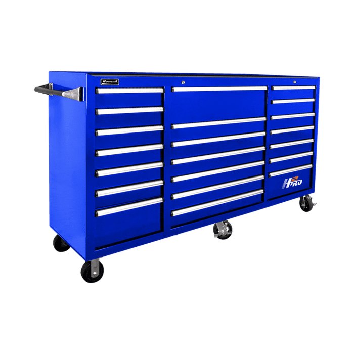 Homak 72" H2Pro 21-Drawer Roller Cabinet in Blue